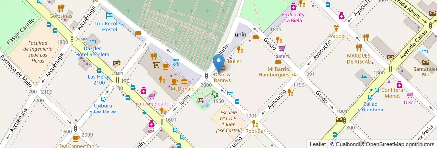 Mapa de ubicacion de New Port, Recoleta en Аргентина, Буэнос-Айрес, Comuna 2, Буэнос-Айрес.