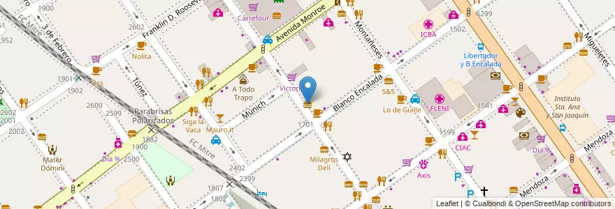 Mapa de ubicacion de New Veggie, Belgrano en الأرجنتين, Ciudad Autónoma De Buenos Aires, Buenos Aires, Comuna 13.