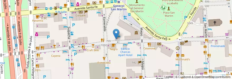 Mapa de ubicacion de New Way Rent a Car, Retiro en アルゼンチン, Ciudad Autónoma De Buenos Aires, Comuna 1, ブエノスアイレス.