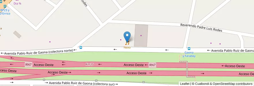 Mapa de ubicacion de Nexo en Arjantin, Buenos Aires, Partido De Moreno, Moreno.