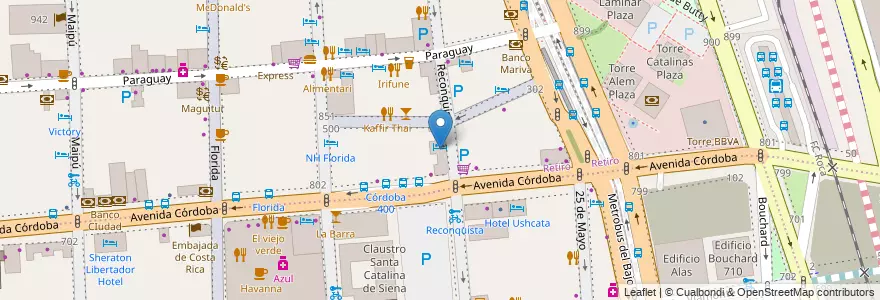 Mapa de ubicacion de NH Collection, Retiro en アルゼンチン, Ciudad Autónoma De Buenos Aires, Comuna 1, ブエノスアイレス.