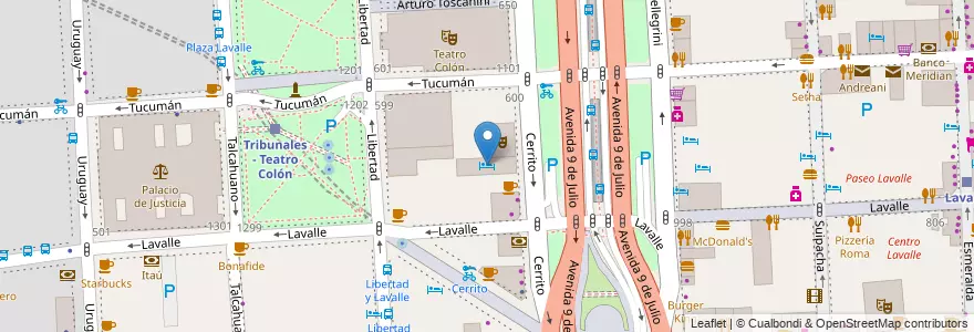 Mapa de ubicacion de NH Tango, San Nicolas en 阿根廷, Ciudad Autónoma De Buenos Aires, Comuna 1, 布宜诺斯艾利斯.