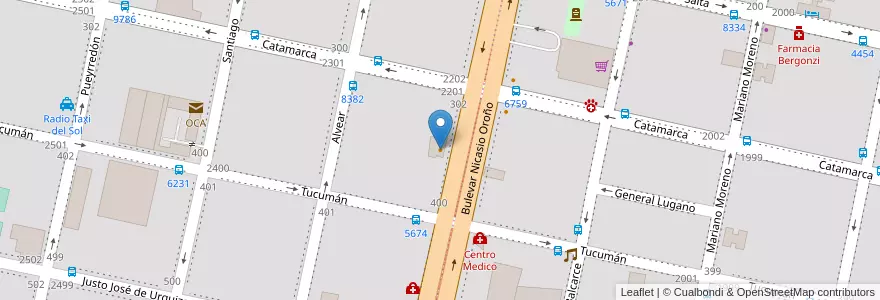Mapa de ubicacion de Nicasio Restobar en آرژانتین, سانتافه, Departamento Rosario, Municipio De Rosario, تسبیح.