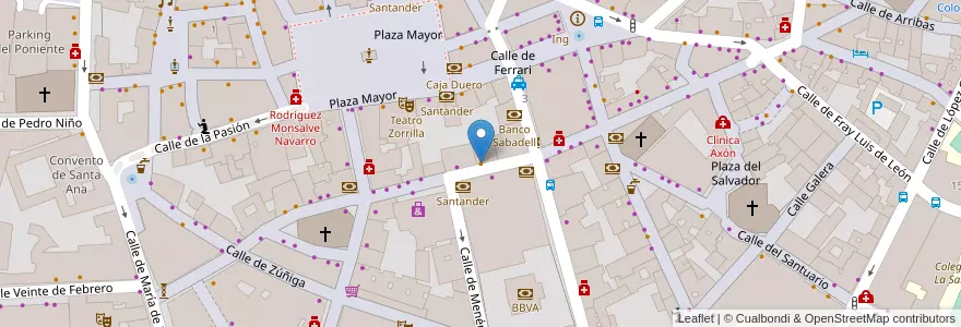 Mapa de ubicacion de Niccola Café en Espagne, Castille-Et-León, Valladolid, Valladolid.