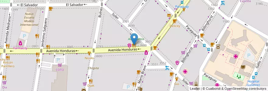 Mapa de ubicacion de Nice, Palermo en Argentine, Ciudad Autónoma De Buenos Aires, Buenos Aires, Comuna 14.
