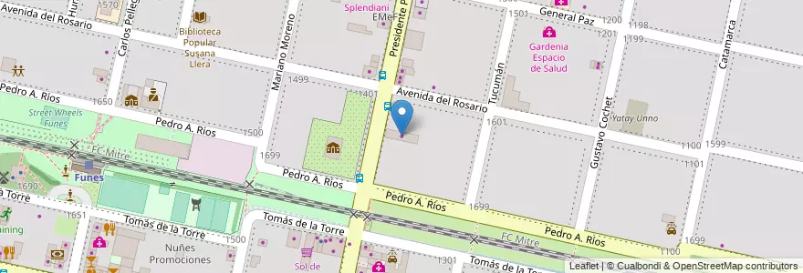 Mapa de ubicacion de Nicofer en Arjantin, Santa Fe, Departamento Rosario, Municipio De Funes, Funes.