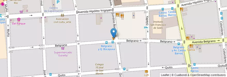 Mapa de ubicacion de Nicolo Helados, Almagro en Argentinië, Ciudad Autónoma De Buenos Aires, Comuna 5, Buenos Aires.