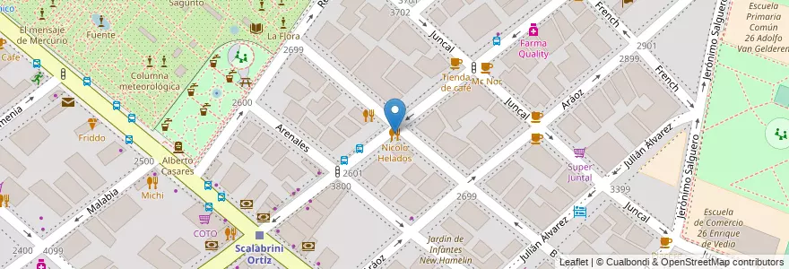 Mapa de ubicacion de Nicolo Helados, Palermo en Argentina, Autonomous City Of Buenos Aires, Autonomous City Of Buenos Aires, Comuna 14.