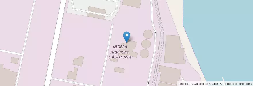 Mapa de ubicacion de NIDERA Argentina S.A. - Muelle en Аргентина, Санта-Фе, Departamento San Lorenzo, Municipio De Puerto General San Martín.