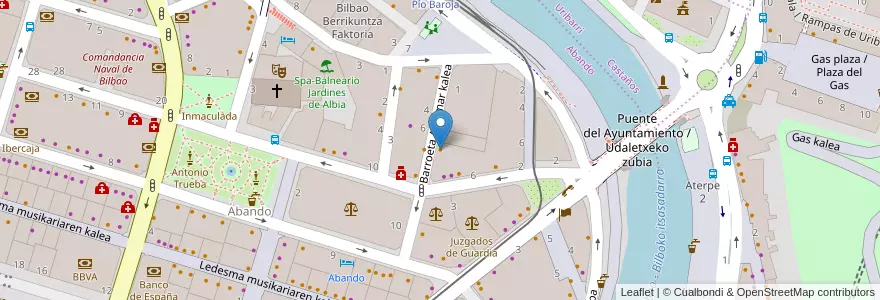 Mapa de ubicacion de Nido Bilbao en España, Euskadi, Bizkaia, Bilboaldea, Bilbao.