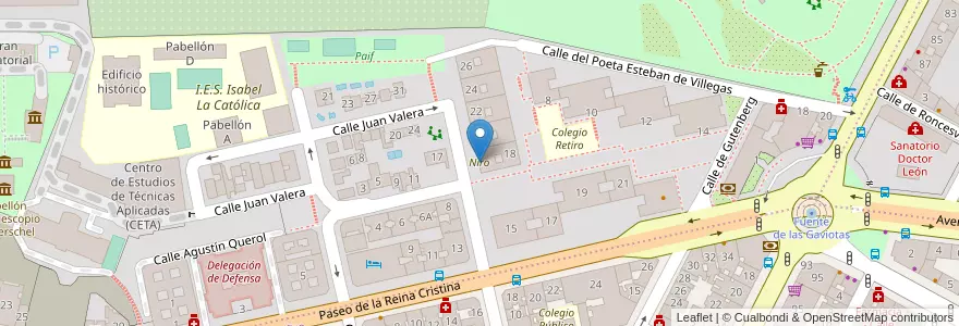 Mapa de ubicacion de Niro en Spanien, Autonome Gemeinschaft Madrid, Autonome Gemeinschaft Madrid, Área Metropolitana De Madrid Y Corredor Del Henares, Madrid.