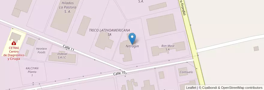 Mapa de ubicacion de Nitragin en 阿根廷, 布宜诺斯艾利斯省, Partido Del Pilar, Fátima.