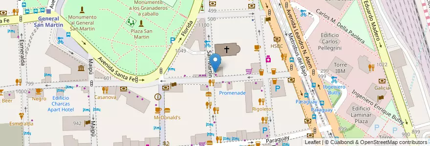 Mapa de ubicacion de Niza, Retiro en アルゼンチン, Ciudad Autónoma De Buenos Aires, Comuna 1, ブエノスアイレス.