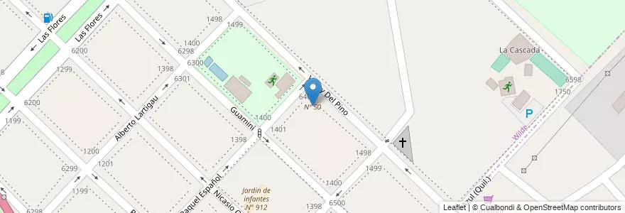 Mapa de ubicacion de Nº 50 en Argentina, Buenos Aires, Partido De Avellaneda, Wilde.