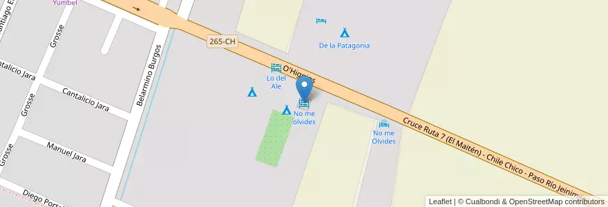 Mapa de ubicacion de No me olvides en Xi Айсен-Дель-Хенераль-Карлос-Ибаньес-Дель-Кампо.