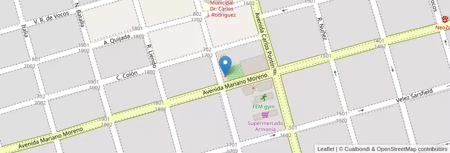 Mapa de ubicacion de No se dice en 아르헨티나, Córdoba, Departamento San Justo, Municipio Arroyito, Pedanía Arroyito, Arroyito.