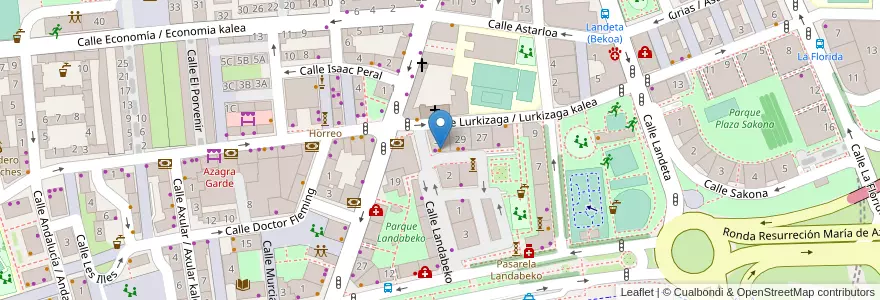 Mapa de ubicacion de Nogueira Cafe en スペイン, バスク州, Bizkaia, Bilboaldea, Barakaldo.