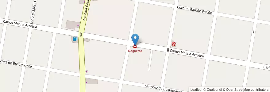 Mapa de ubicacion de Nogueras en Argentinien, Provinz Buenos Aires, Partido De Lomas De Zamora, Lomas De Zamora.