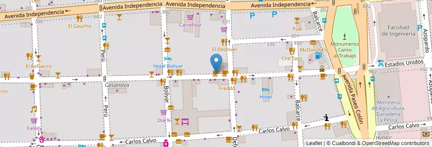 Mapa de ubicacion de Nonna Bianca, San Telmo en Argentine, Ciudad Autónoma De Buenos Aires, Comuna 1, Buenos Aires.
