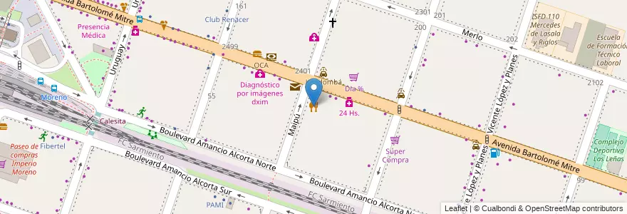 Mapa de ubicacion de Nonna Marieta en Argentinië, Buenos Aires, Partido De Moreno, Moreno.