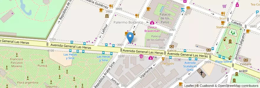 Mapa de ubicacion de Nonnino, Palermo en アルゼンチン, Ciudad Autónoma De Buenos Aires, ブエノスアイレス, Comuna 14.