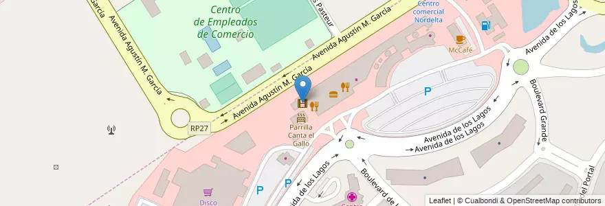 Mapa de ubicacion de Nordelta Cinemas en 阿根廷, 布宜诺斯艾利斯省, Partido De Tigre, Nordelta.