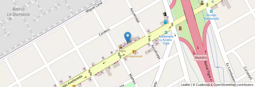 Mapa de ubicacion de Norelco S.A. en Argentina, Buenos Aires, Partido De San Fernando, Victoria.