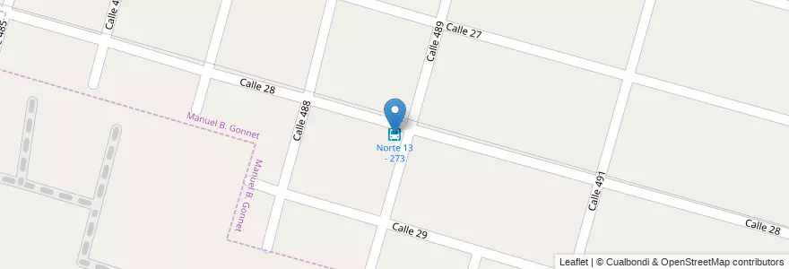 Mapa de ubicacion de Norte 13 - 273, Joaquin Gorina en Argentina, Buenos Aires, Partido De La Plata, Manuel B. Gonnet.