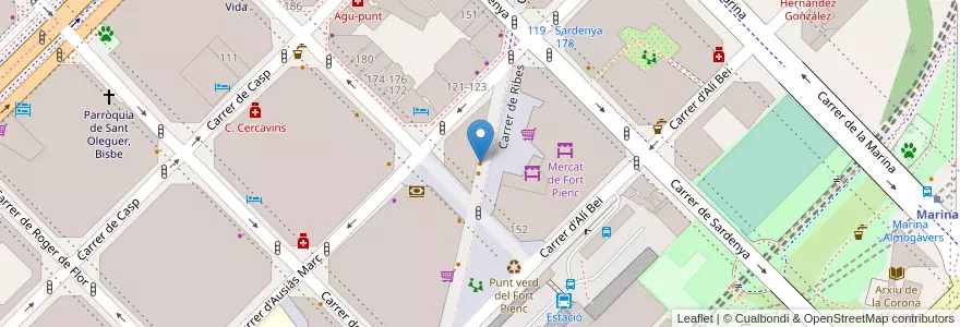 Mapa de ubicacion de Norte cafe bar en Espanha, Catalunha, Barcelona, Barcelonès, Barcelona.