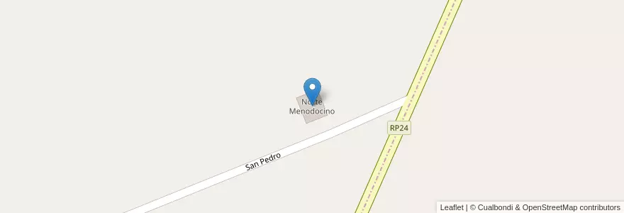 Mapa de ubicacion de Norte Menodocino en Argentine, Chili, Mendoza, Departamento Lavalle.