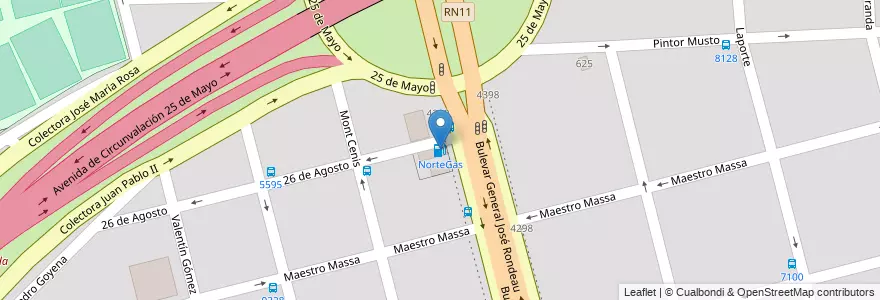 Mapa de ubicacion de NorteGas en Arjantin, Santa Fe, Departamento Rosario, Municipio De Rosario, Rosario.