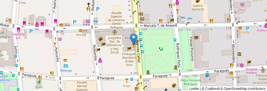 Mapa de ubicacion de Notorious, Recoleta en Arjantin, Ciudad Autónoma De Buenos Aires, Comuna 2, Buenos Aires.