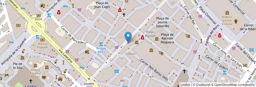 Mapa de ubicacion de Nou Celler en 스페인, Catalunya, Barcelona, Barcelonès, 바르셀로나.