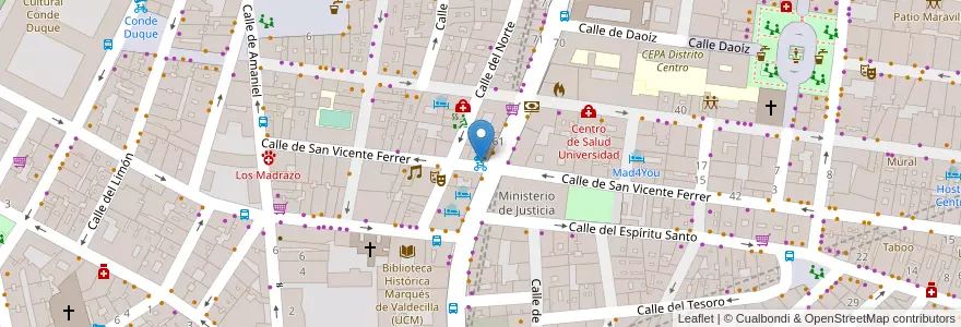 Mapa de ubicacion de Noviciado en Spanien, Autonome Gemeinschaft Madrid, Autonome Gemeinschaft Madrid, Área Metropolitana De Madrid Y Corredor Del Henares, Madrid.
