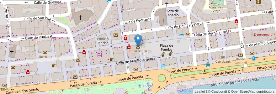 Mapa de ubicacion de Novo Banco en スペイン, カンタブリア州, カンタブリア州, Santander, Santander.