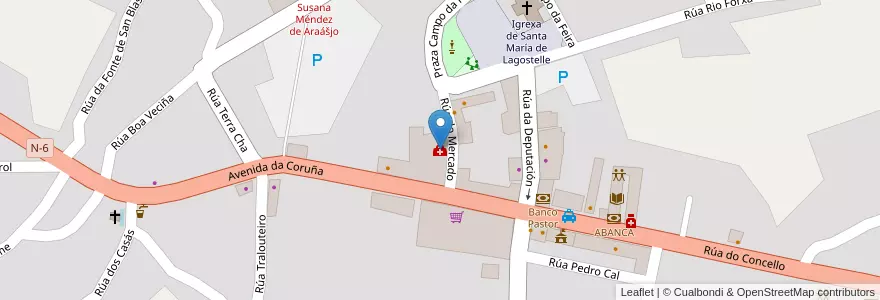 Mapa de ubicacion de Nr Saude en スペイン, ガリシア州, Lugo, Terra Chá, Guitiriz.