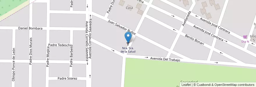 Mapa de ubicacion de Nra. Sra. de la Salud en Argentina, Salta, Capital, Municipio De Salta, Salta.