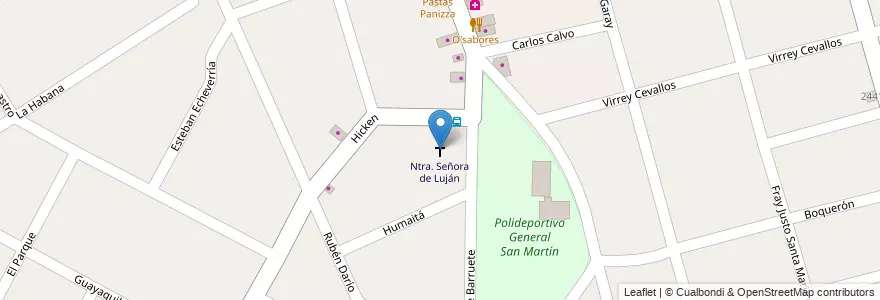 Mapa de ubicacion de Ntra. Señora de Luján en 아르헨티나, 부에노스아이레스주, Partido De Tigre, Don Torcuato.