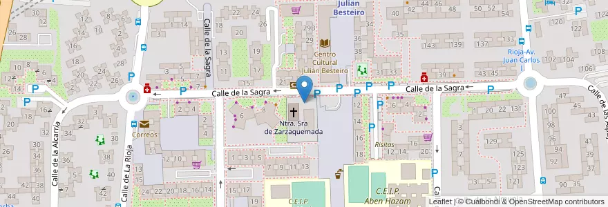 Mapa de ubicacion de Ntra. Sra. De Zarzaquemada en Spanien, Autonome Gemeinschaft Madrid, Autonome Gemeinschaft Madrid, Área Metropolitana De Madrid Y Corredor Del Henares, Leganés.