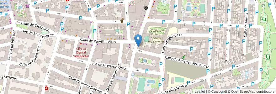 Mapa de ubicacion de Ntra Sra del Carmen en إسبانيا, منطقة مدريد, منطقة مدريد, Área Metropolitana De Madrid Y Corredor Del Henares, مدريد.