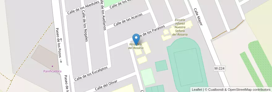 Mapa de ubicacion de Ntra. Sra. del Rosario en 스페인, Comunidad De Madrid, Comunidad De Madrid, Cuenca Del Henares, Torres De La Alameda.