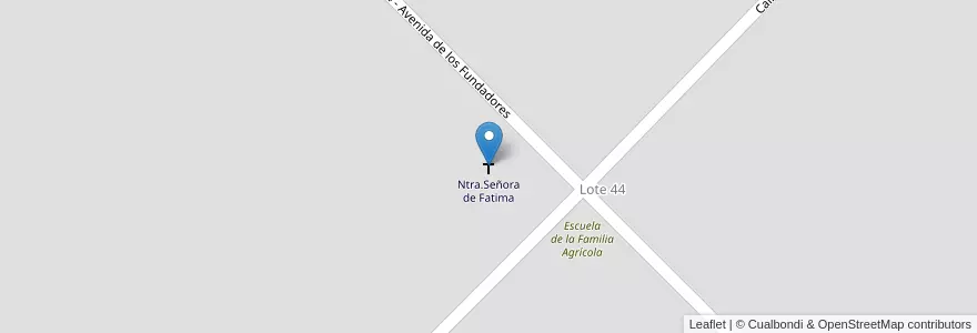 Mapa de ubicacion de Ntra.Señora de Fatima en آرژانتین, Córdoba, Departamento Colón, Pedanía Cañas, Municipio De Colonia Caroya, Colonia Caroya.
