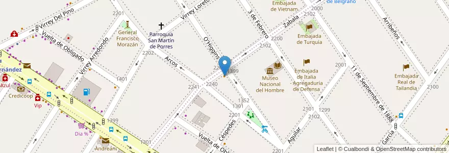 Mapa de ubicacion de Nucha en アルゼンチン, Ciudad Autónoma De Buenos Aires, ブエノスアイレス, Comuna 13.