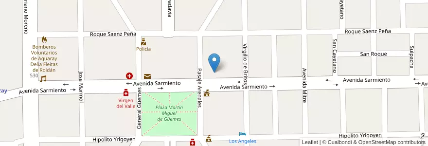 Mapa de ubicacion de Nucleo Educativo 7018 Ex 18 Escuela 1023 en Arjantin, Salta, General San Martín, Municipio De Aguaray, Aguaray.