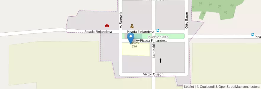 Mapa de ubicacion de Núcleo Educativo de Nivel Inicial 15 en آرژانتین, Misiones, Departamento Oberá, Pueblo Salto.