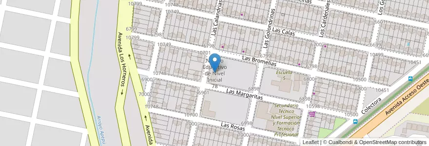 Mapa de ubicacion de Núcleo Educativo de Nivel Inicial 78 en الأرجنتين, Misiones, Departamento Capital, Municipio De Posadas.
