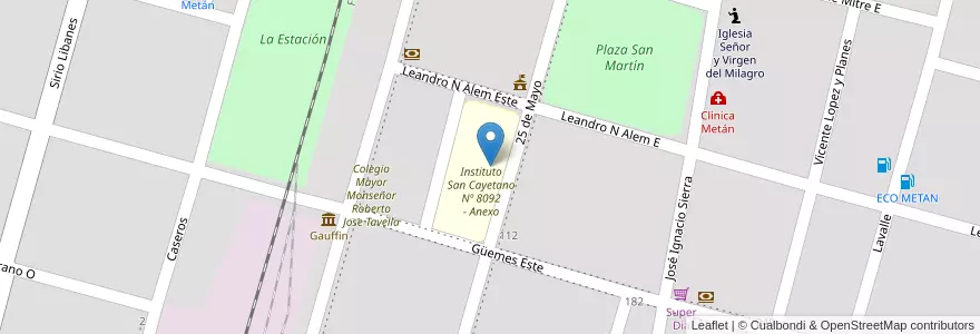 Mapa de ubicacion de Nucleo Educativo N°7019 - Escuela N° 1026 en 阿根廷, Salta, San José De Metán, Municipio De Metán, Metán.