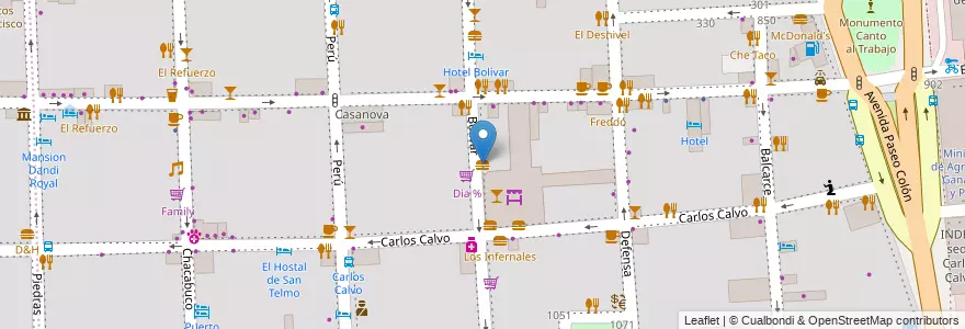 Mapa de ubicacion de Nuestra Parrilla, San Telmo en Argentina, Autonomous City Of Buenos Aires, Comuna 1, Autonomous City Of Buenos Aires.
