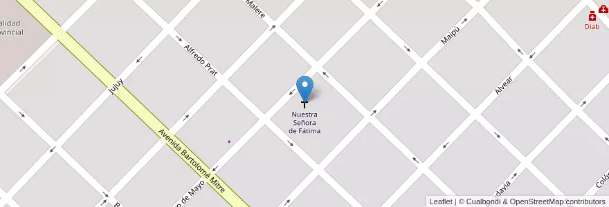 Mapa de ubicacion de Nuestra Señora de Fátima en Arjantin, Buenos Aires, Partido De Azul.