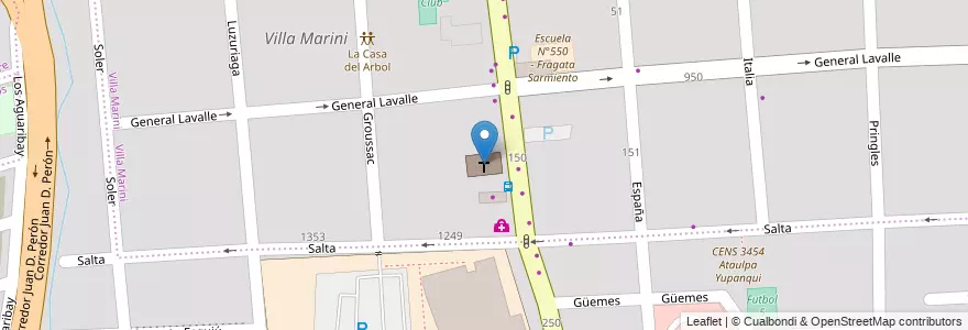 Mapa de ubicacion de Nuestra Señora de Fátima en 阿根廷, 智利, Mendoza, Godoy Cruz, Departamento Godoy Cruz, Distrito Ciudad De Godoy Cruz.